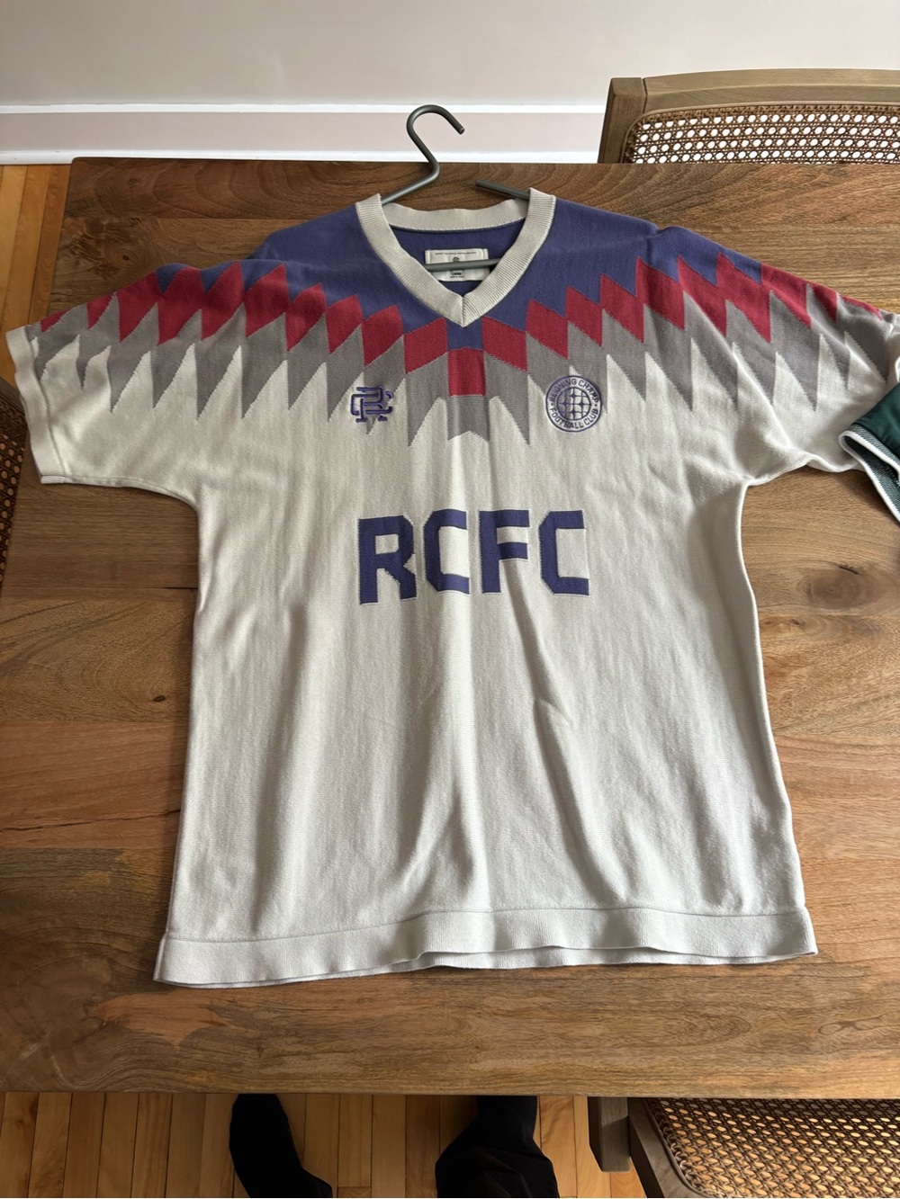 Reigning Champ RCFC White Gray Purple Red Chevron Jersey